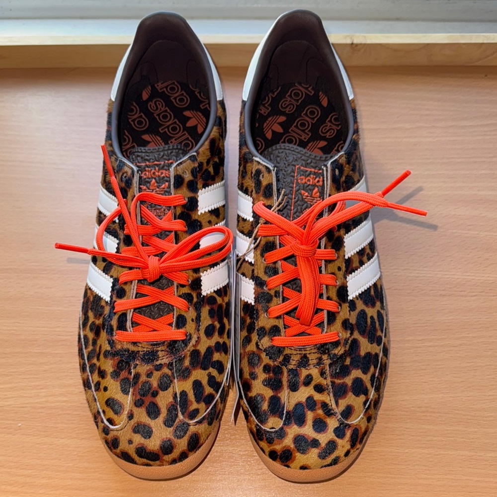 Adidas SL 72 OG W Brown and Orange Sneakers with Leopard Print Size 11 NWT